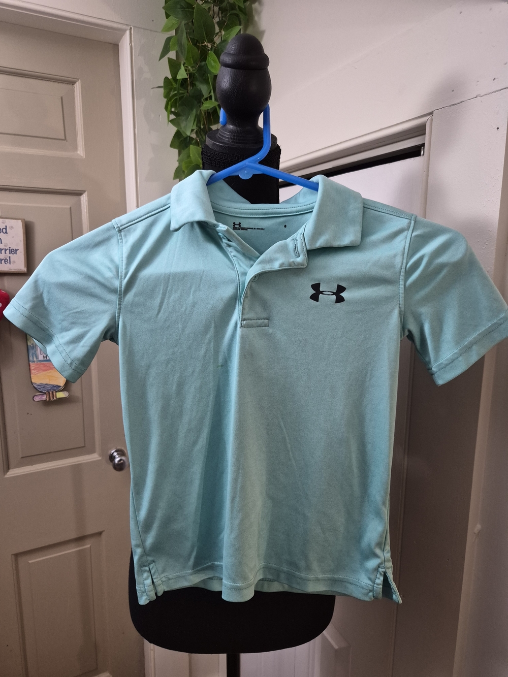 Under Armour Aqua Polo Shirt with Black Logo